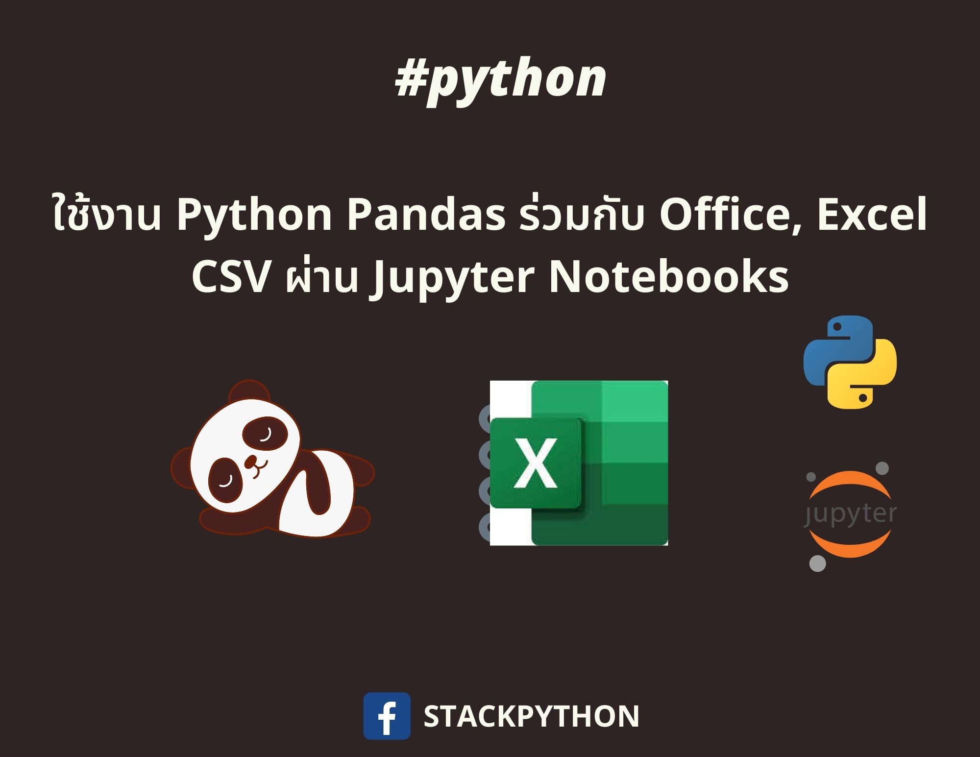 Python Pandas ช่วยงาน office อัตโนมัติ  csv, excel ผ่าน Jupyter Notebooks