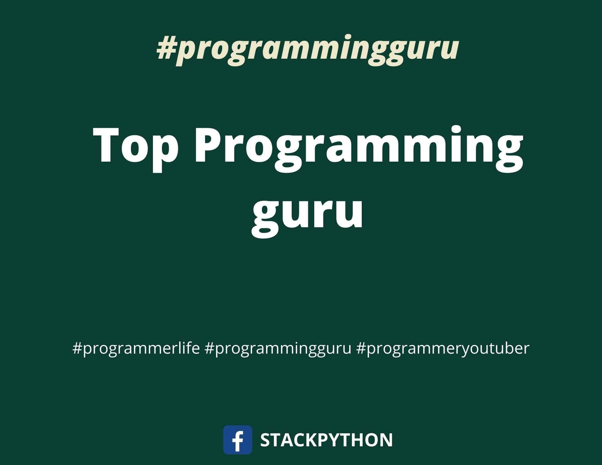 Top 15 Programming Gurus (On YouTube)